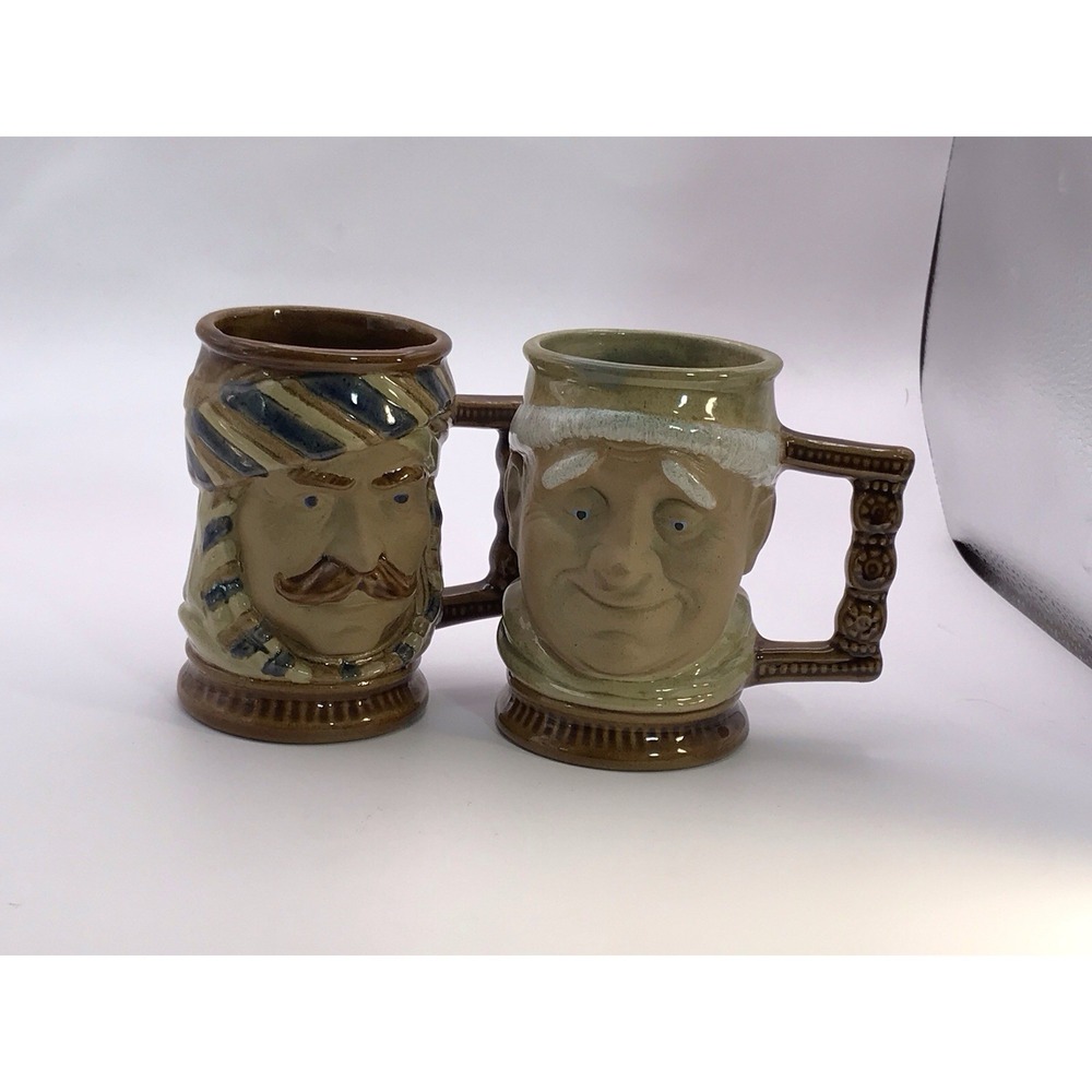 VTG Ceramic Mugs Character Mugs Or Toby Mugs4" X 4"